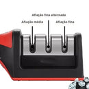 COMPRE 1 LEVE 2 - Amolador De Facas Em Aço Inox Profissional Emborrachado