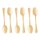 Conjunto 6 Colheres de Chá de Aço Inox Positano Dourado 12cm - Lyor