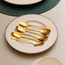 Conjunto 6 Colheres de Chá de Aço Inox Positano Dourado 12cm - Lyor
