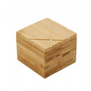 Saleiro Quadrado de Bambu com Tampa 9cm x 9cm x 7cm - Lyor