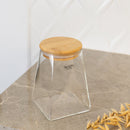 Porta Mantimento de Vidro Borossilicato com Tampa de Bambu 500ml - Wolff