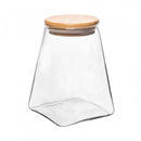 Porta Mantimento de Vidro Borossilicato com Tampa de Bambu 750ml - Wolff