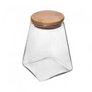Porta Mantimento de Vidro Borossilicato com Tampa de Bambu 750ml - Wolff