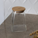 Porta Mantimento de Vidro Borossilicato com Tampa de Bambu 880ml - Wolff