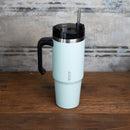 Copo Térmica Parede Dupla SlimTerm e Canudo Verde 890ml - Wolff