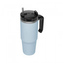 Copo Térmica Parede Dupla SlimTerm e Canudo Azul 890ml - Wolff