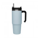 Copo Térmica Parede Dupla SlimTerm e Canudo Azul 890ml - Wolff