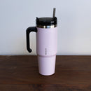 Copo Térmica Parede Dupla SlimTerm e Canudo Rosa 890ml - Wolff