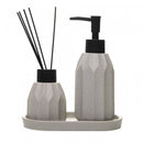 Conjunto 3 Peças para Banheiro Aromatta Cinza Cerâmica - Wolff