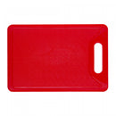 Placa de Corte com Canaleta 35cm x 25cm x 1,2cm Vermelha Polietileno - Rojemac Profissional