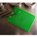 Placa de Corte com Canaleta 35cm x 25cm x 1,2cm Verde Polietileno - Rojemac Profissional