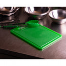 Placa de Corte com Canaleta 35cm x 25cm x 1,2cm Verde Polietileno - Rojemac Profissional