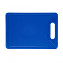 Placa de Corte com Canaleta 35cm x 25cm x 1,2cm Azul Polietileno - Rojemac Profissional