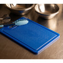 Placa de Corte com Canaleta 35cm x 25cm x 1,2cm Azul Polietileno - Rojemac Profissional