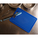Placa de Corte com Canaleta 35cm x 25cm x 1,2cm Azul Polietileno - Rojemac Profissional