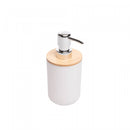 Conjunto 6 Peças de Bambu e ABS para Banheiro Branco - Lyor