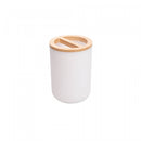 Conjunto 6 Peças de Bambu e ABS para Banheiro Branco - Lyor