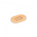 Conjunto 6 Peças de Bambu e ABS para Banheiro Branco - Lyor