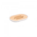Conjunto 6 Peças de Bambu e ABS para Banheiro Branco - Lyor