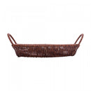 Cesta Oval com Alça Rattan 22,5cm x 15cm x 7,5cm Plástico - Lyor