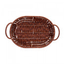 Cesta Oval com Alça Rattan 22,5cm x 15cm x 7,5cm Plástico - Lyor