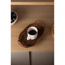 Cesta Oval com Alça Rattan 22,5cm x 15cm x 7,5cm Plástico - Lyor