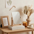 Espelho Giratório com Suporte para Mesa 18cm x 8cm x 21cm Bambu - Lyor