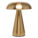 Luminária de Mesa Led 3 Tons Usb Mushroom Dourada Metal - Lyor