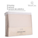 Jogo de Cama Solteiro Brisa Toque 200 Fios Bege Microfibra - Lyor