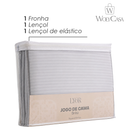 Jogo de Cama Solteiro Brisa Toque 200 Fios Cinza Microfibra - Lyor