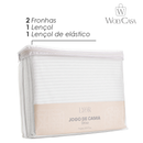 Jogo de Cama Casal Brisa Toque 200 Fios Branco Microfibra - Lyor