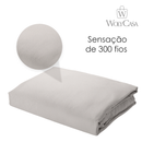 Jogo de Cama Saphira Casal Toque 300 Fios Cinza Microfibra - Lyor