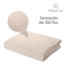 Jogo de Cama Saphira Casal Toque 300 Fios Bege Microfibra - Lyor