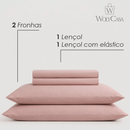 Jogo de Cama Saphira King Toque 300 Fios Rosa Microfibra - Lyor