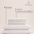 Jogo de Cama Saphira Casal Toque 300 Fios Branco Microfibra - Lyor