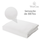 Jogo de Cama Saphira Queen Toque 300 Fios Branco Microfibra - Lyor