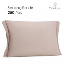 Fronha Saphira 50cm x 70cm Toque 300 Fios Bege Microfibra - Lyor