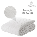 Colcha Matelassê Saphira Casal e 2 Porta Travesseiros Toque 300 Fios Branco Microfibra - Lyor