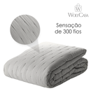 Colcha Matelassê Saphira King e 2 Porta Travesseiros Toque 300 Fios Cinza Microfibra - Lyor