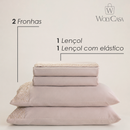 Jogo de Cama Bordado King Belle Maison Rosa Microfibra - Lyor