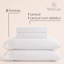 Jogo de Cama Bordado Casal Belle Maison Branco Microfibra - Lyor
