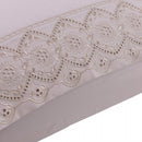 Jogo 2 Fronhas Bordado Belle Maison 50cm x 70cm Rosa Microfibra - Lyor