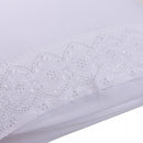 Jogo 2 Fronhas Bordado Belle Maison 50cm x 70cm Branco Microfibra - Lyor