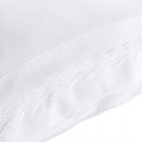 Jogo de Cama Bordado Queen Duquesa Branco Microfibra - Lyor