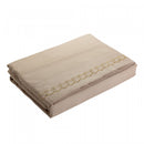 Jogo de Cama Bordado Queen Duquesa Bege Microfibra - Lyor