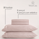 Jogo de Cama Bordado Queen Duquesa Rosa Microfibra - Lyor