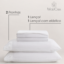 Jogo de Cama Bordado Queen Duquesa Branco Microfibra - Lyor
