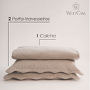Colcha Matelassê Arabeske Queen com 2 Porta Travesseiros Bege Microfibra - Lyor