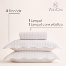 Colcha Matelassê Quadrat King com 2 Porta Travesseiros Branco Microfibra - Lyor