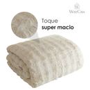 Edredom Lush Casal Efeito Pele de Coelho Off White Microfibra - Lyor